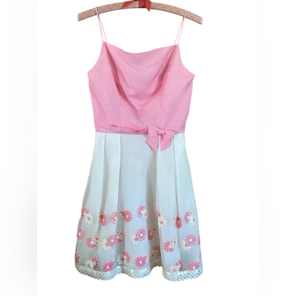 Vtg 50s 60s Mini Flare Formal Dress